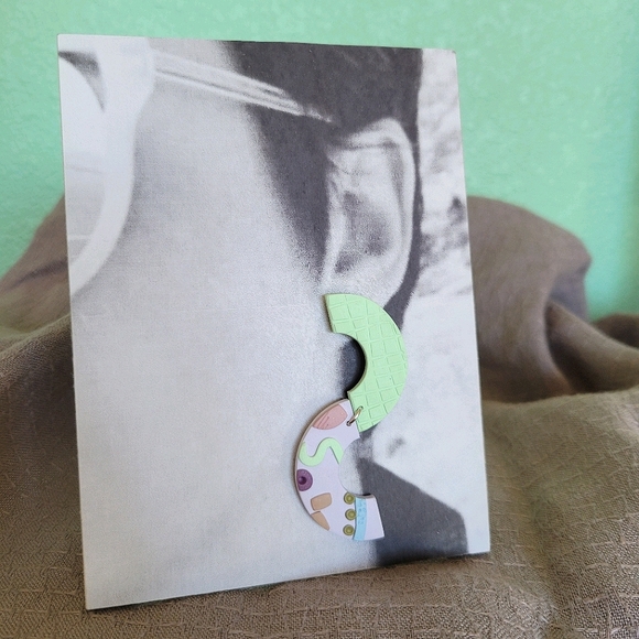 owltopus Jewelry - Handmade Polymer Earrings Pastel Retro Statement